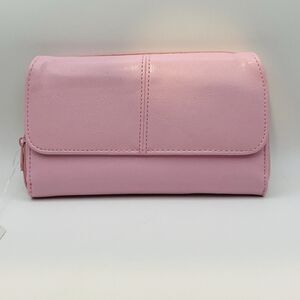 Pink Clutch Purse with Plenty Of Storage New with Some Discoloration on Inside